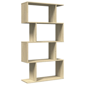 vidaXL Room Divider Bookcase 4-Tier Sonoma Oak 70x24x129 cm Engineered Wood