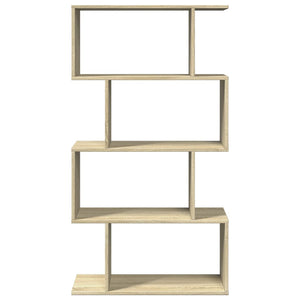 vidaXL Room Divider Bookcase 4-Tier Sonoma Oak 70x24x129 cm Engineered Wood