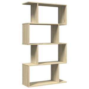 vidaXL Room Divider Bookcase 4-Tier Sonoma Oak 70x24x129 cm Engineered Wood