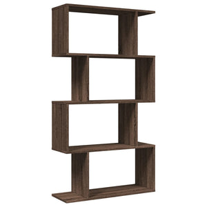 vidaXL Room Divider Bookcase 4-Tier Brown Oak 70x24x129 cm Engineered Wood