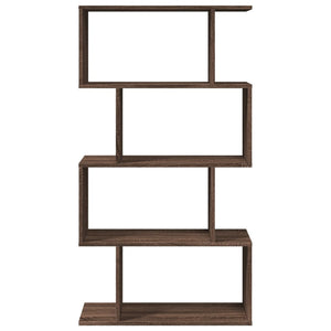 vidaXL Room Divider Bookcase 4-Tier Brown Oak 70x24x129 cm Engineered Wood