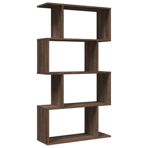 vidaXL Room Divider Bookcase 4-Tier Brown Oak 70x24x129 cm Engineered Wood