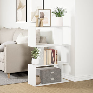 vidaXL Room Divider Bookcase 3-Tier White 70x24x97 cm Engineered Wood