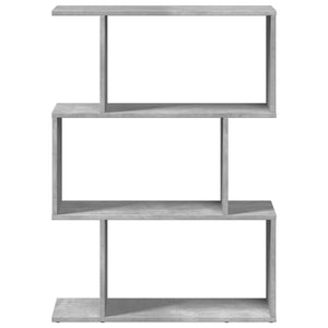 vidaXL Room Divider Bookcase 3-Tier Concrete Grey 70x24x97 cm Engineered Wood