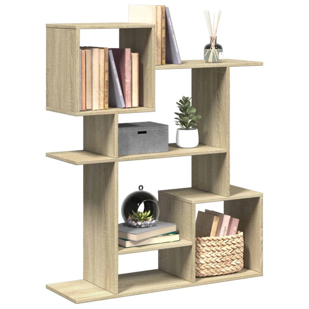 vidaXL Room Divider Bookcase Sonoma Oak 92x29x112 cm Engineered Wood