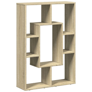 vidaXL Bookcase Sonoma Oak 63x20x90 cm Engineered Wood