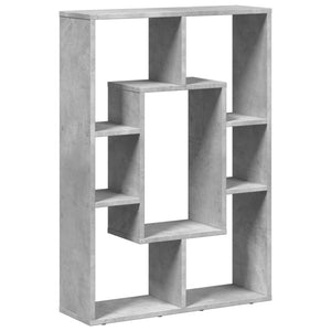 vidaXL Bookcase Concrete Grey 63x20x90 cm Engineered Wood