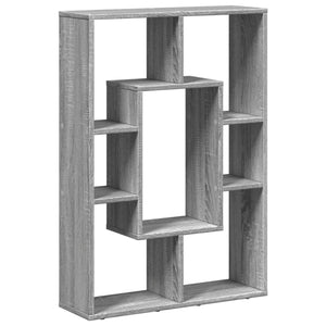 vidaXL Bookcase Grey Sonoma 63x20x90 cm Engineered Wood