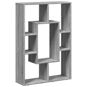 vidaXL Bookcase Grey Sonoma 63x20x90 cm Engineered Wood