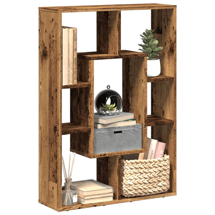 vidaXL Bookcase Old Wood 63x20x90 cm Engineered Wood