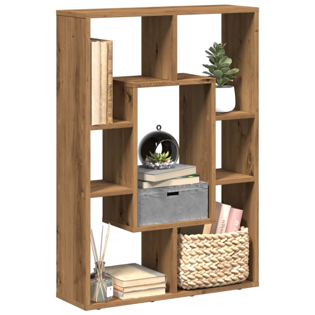 vidaXL Bookcase Artisian Oak 63x20x90 cm Engineered Wood