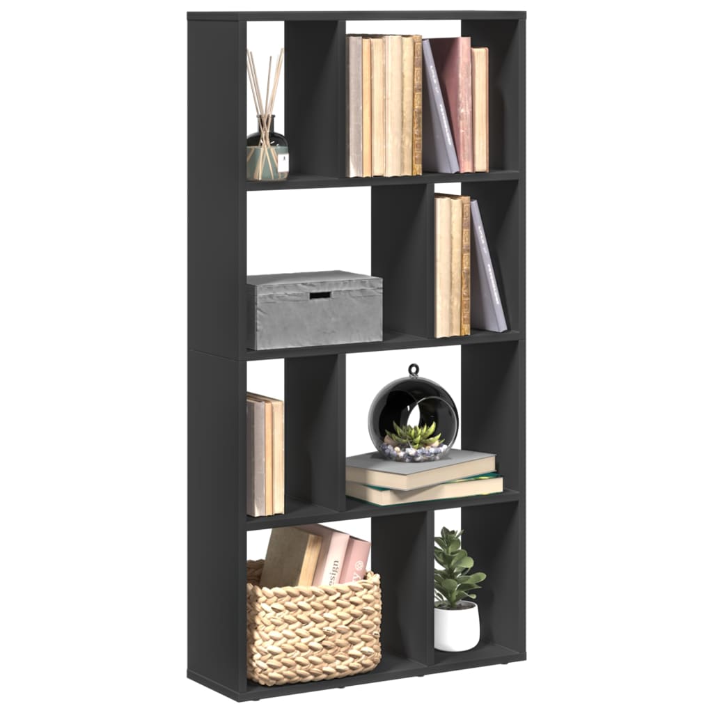 vidaXL Bookcase Black 60x20x120 cm Engineered Wood