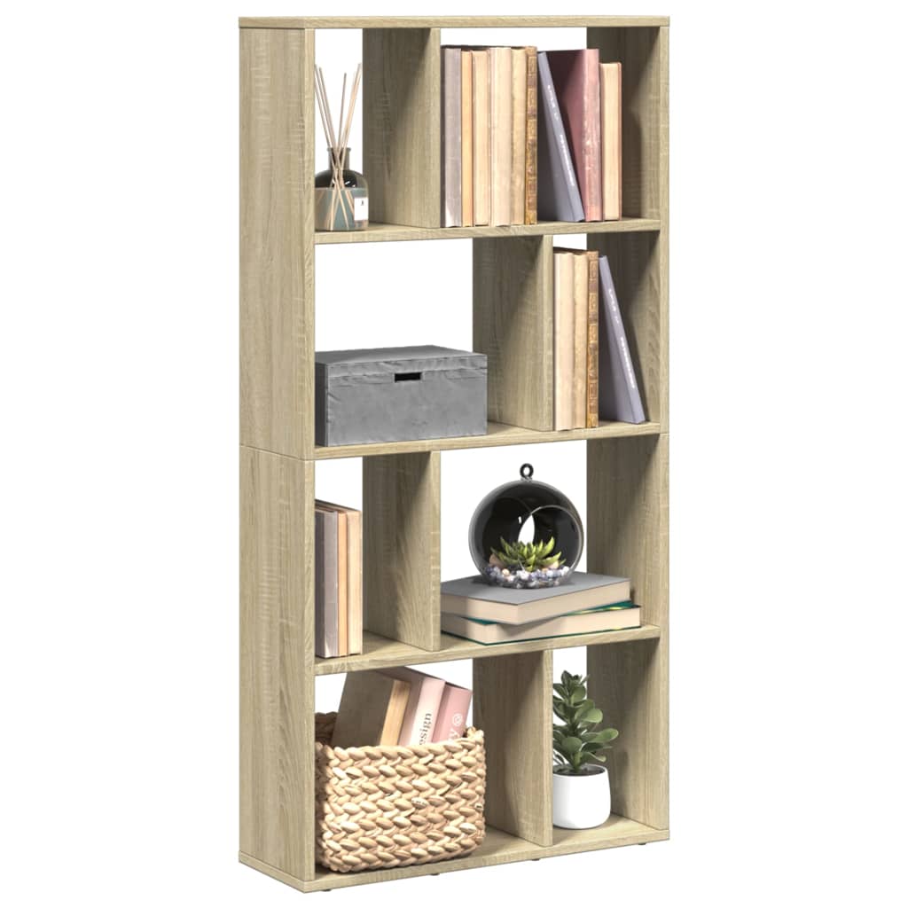 vidaXL Bookcase Sonoma Oak 60x20x120 cm Engineered Wood