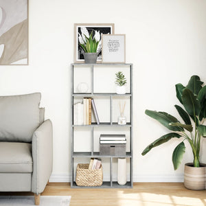 vidaXL Bookcase Concrete Grey 60x20x120 cm Engineered Wood