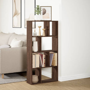 vidaXL Bookcase Brown Oak 60x20x120 cm Engineered Wood