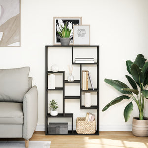 vidaXL Bookcase Black 72x20x120 cm Engineered Wood