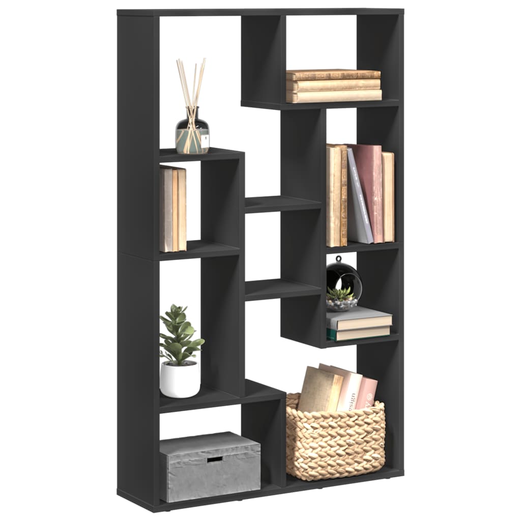 vidaXL Bookcase Black 72x20x120 cm Engineered Wood