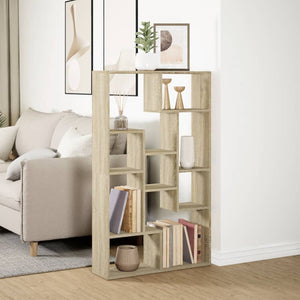 vidaXL Bookcase Sonoma Oak 72x20x120 cm Engineered Wood