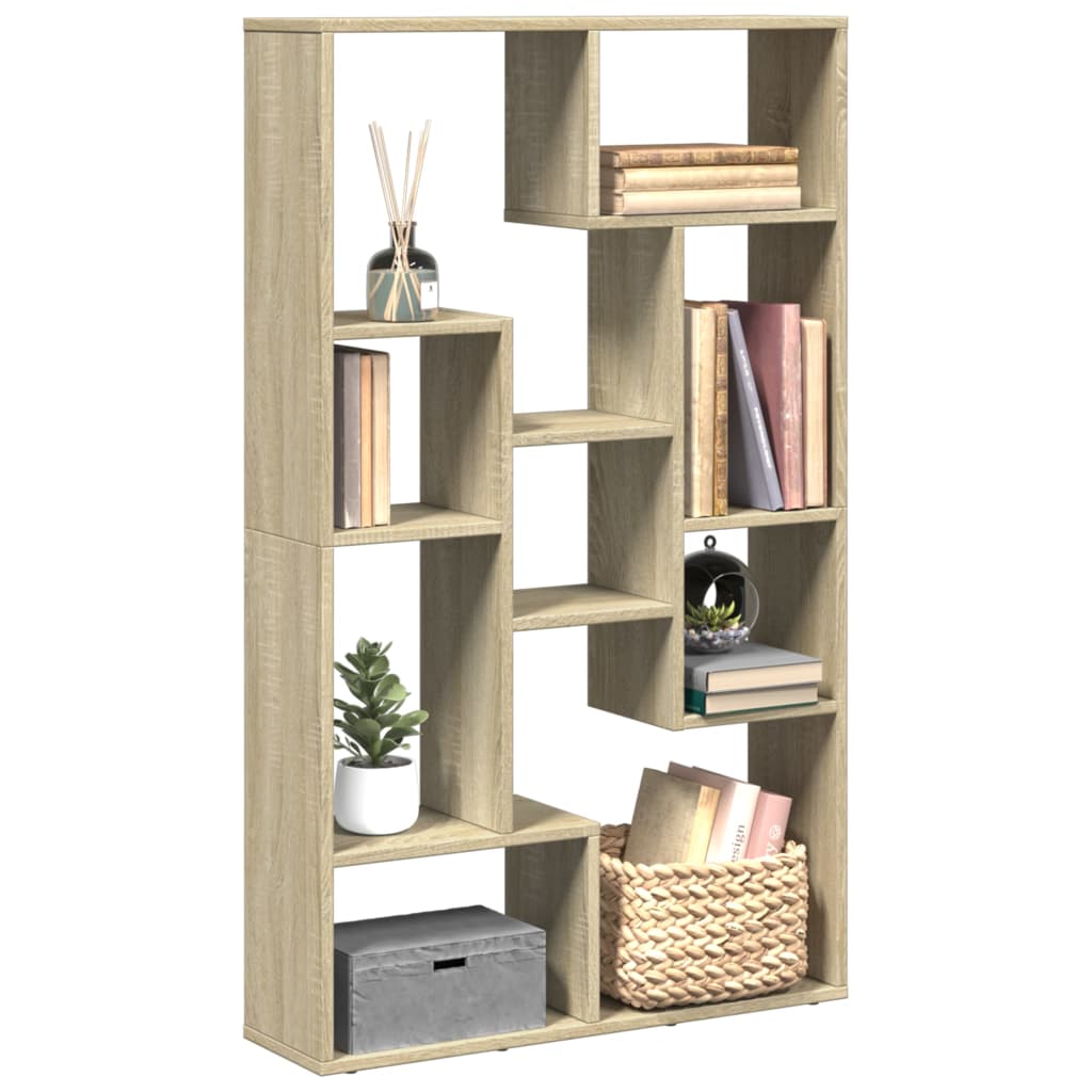 vidaXL Bookcase Sonoma Oak 72x20x120 cm Engineered Wood