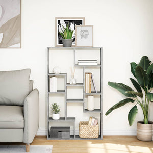 vidaXL Bookcase Concrete Grey 72x20x120 cm Engineered Wood