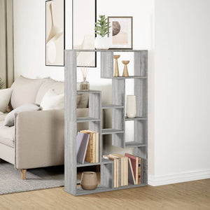 vidaXL Bookcase Grey Sonoma 72x20x120 cm Engineered Wood