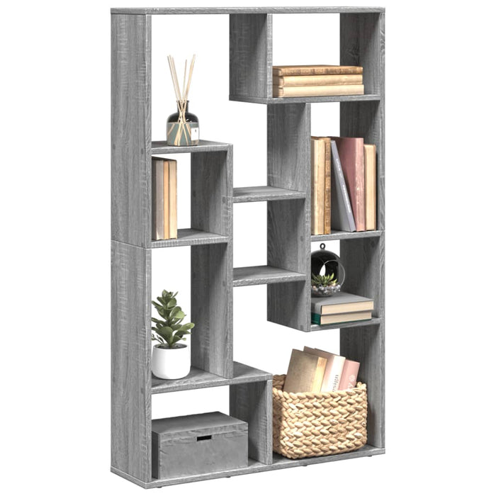 vidaXL Bookcase Grey Sonoma 72x20x120 cm Engineered Wood