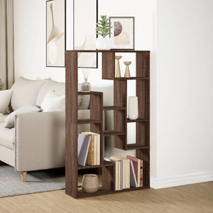 vidaXL Bookcase Brown Oak 72x20x120 cm Engineered Wood