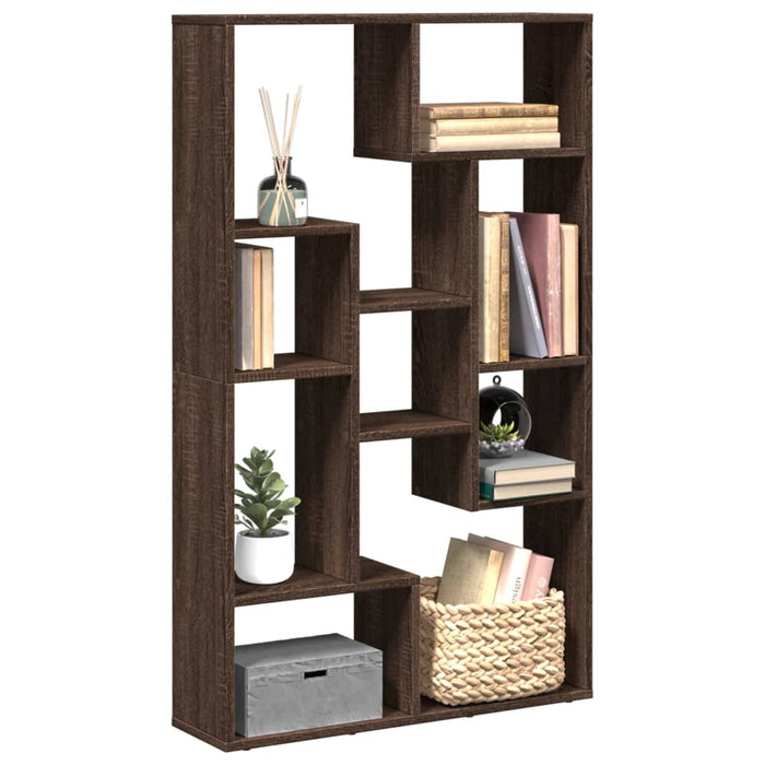 vidaXL Bookcase Brown Oak 72x20x120 cm Engineered Wood