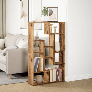 vidaXL Bookcase Old Wood 72x20x120 cm Engineered Wood