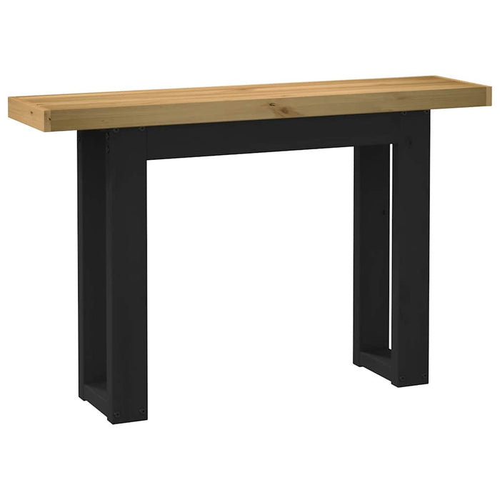 vidaXL Console Table NOAIN U-Shaped Legs 120x30x75 cm Solid Wood Pine