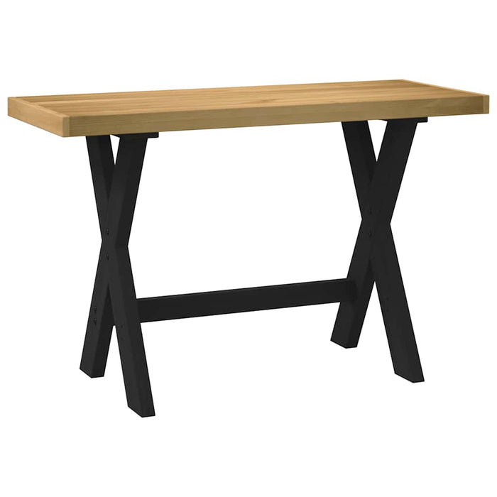 vidaXL Desk NOAIN X-Shaped Legs 120x50x75 cm Solid Wood Pine