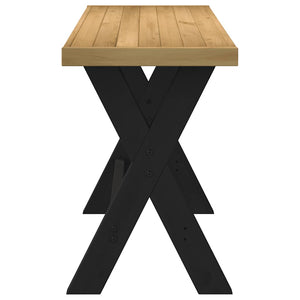 vidaXL Desk NOAIN X-Shaped Legs 120x50x75 cm Solid Wood Pine