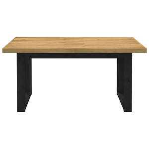 vidaXL Dining Table NOAIN U-Shaped Legs 160x90x75 cm Solid Wood Pine