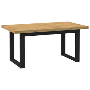 vidaXL Dining Table NOAIN U-Shaped Legs 160x90x75 cm Solid Wood Pine