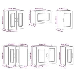 vidaXL 11 Piece Kitchen Cabinet Set Kalmar White Engineered Wood