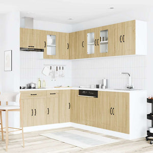 vidaXL 11 Piece Kitchen Cabinet Set Kalmar Sonoma Oak Engineered Wood