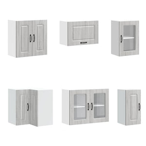 vidaXL 11 Piece Kitchen Cabinet Set Kalmar Grey Sonoma Engineered Wood