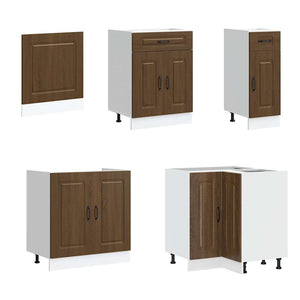 vidaXL 11 Piece Kitchen Cabinet Set Kalmar Brown Oak Engineered Wood