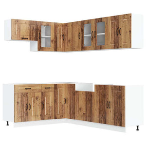 vidaXL 11 Piece Kitchen Cabinet Set Kalmar Old Wood Engineered Wood