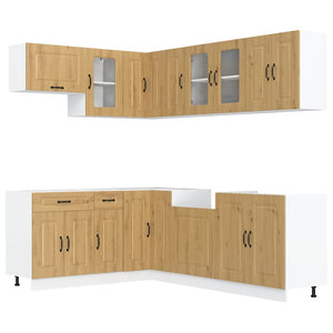 vidaXL 11 Piece Kitchen Cabinet Set Kalmar Artisan Oak Engineered Wood