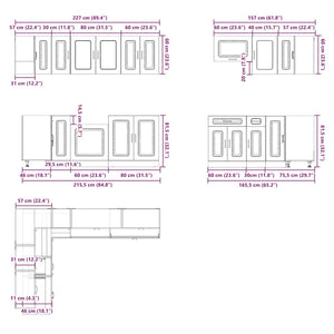 vidaXL 11 Piece Kitchen Cabinet Set Kalmar Artisan Oak Engineered Wood