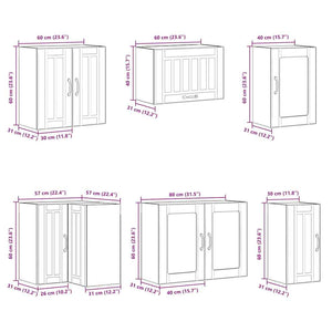 vidaXL 11 Piece Kitchen Cabinet Set Lucca Sonoma Oak Engineered Wood