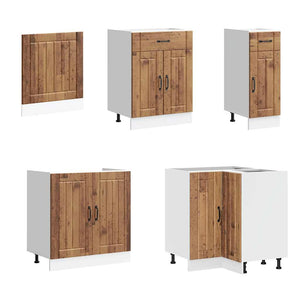 vidaXL 11 Piece Kitchen Cabinet Set Lucca Old Wood Engineered Wood