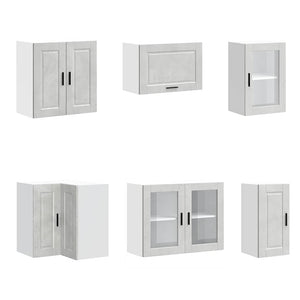 vidaXL 11 Piece Kitchen Cabinet Set Porto Concrete Grey Engineered Wood