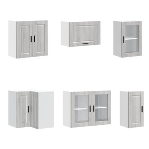 vidaXL 11 Piece Kitchen Cabinet Set Porto Grey Sonoma Engineered Wood