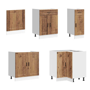 vidaXL 11 Piece Kitchen Cabinet Set Porto Old Wood Engineered Wood