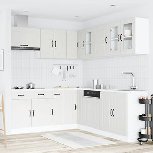 vidaXL 11 Piece Kitchen Cabinet Set Kalmar White Engineered Wood