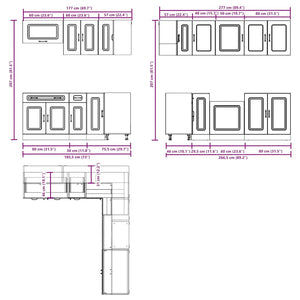 vidaXL 11 Piece Kitchen Cabinet Set Kalmar White Engineered Wood