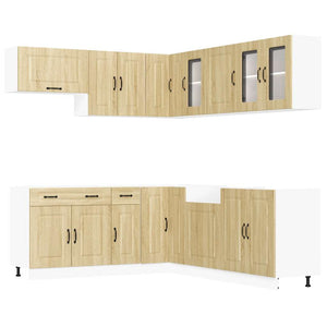 vidaXL 11 Piece Kitchen Cabinet Set Kalmar Sonoma Oak Engineered Wood