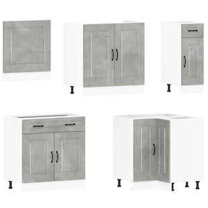 vidaXL 11 Piece Kitchen Cabinet Set Kalmar Concrete Grey Engineered Wood